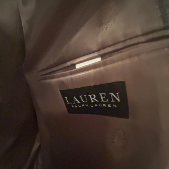 Ralph Lauren Blue and Tan Plaid Sport Coat EUC 48R - Picture 5 of 7